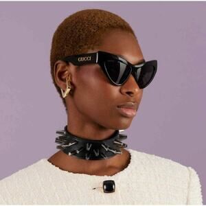 NEW Gucci GG1294S Black Cat Eye Sunglasses $565